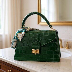 Nala Green Women’s Designer Handbag – Italian Leather Luxury Purse